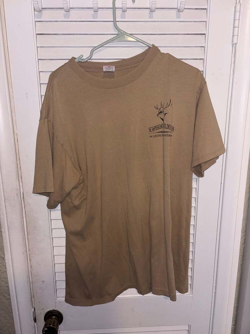 Anvil Scapegoat Wilderness Lincoln Montana Elk Deer Hunting Graphic T-Shirt Tan